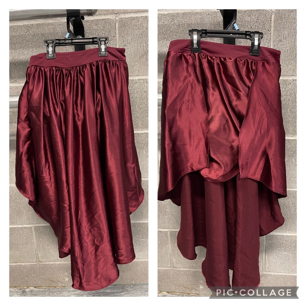 Maroon high low dance skirt -great condition - great for lyrical or contemporary
